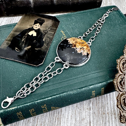 The Colossal Collection - Fossilized Palm Root Crystal Bracelet Fine Silver / One of a Kind