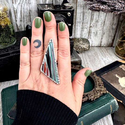 The Colossal Collection - Surfite Ring Fine Silver Size 9 / Foxlark Collection - One of a Kind