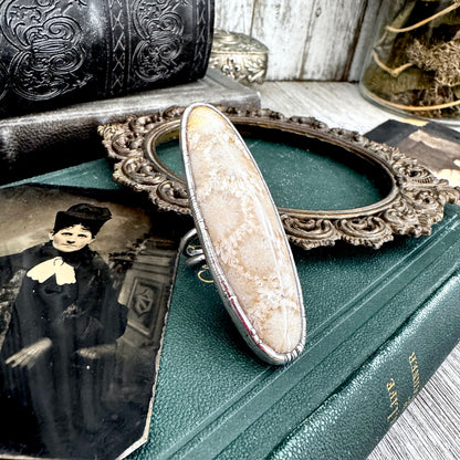 The Colossal Collection - Fossilized Coral Ring Fine Silver Size 8 / One of a Kind