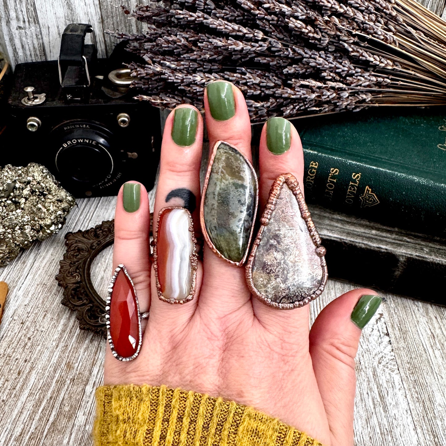 Size 8 Copper / Silver FLASH SALE - NEW or Discontinued or Imperfect Jewelry -  # 192 - 195