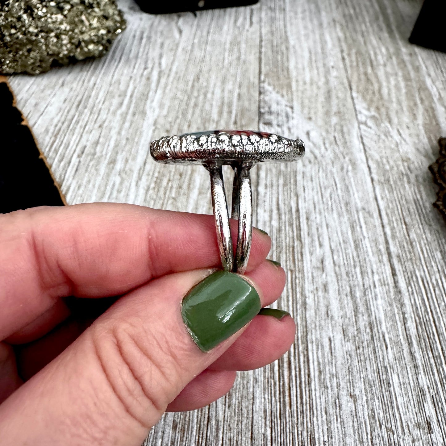 Road To Nowhere - Lucky Number 7 Slot Machine Ring Fine Silver Size 10.5 / One of a Kind
