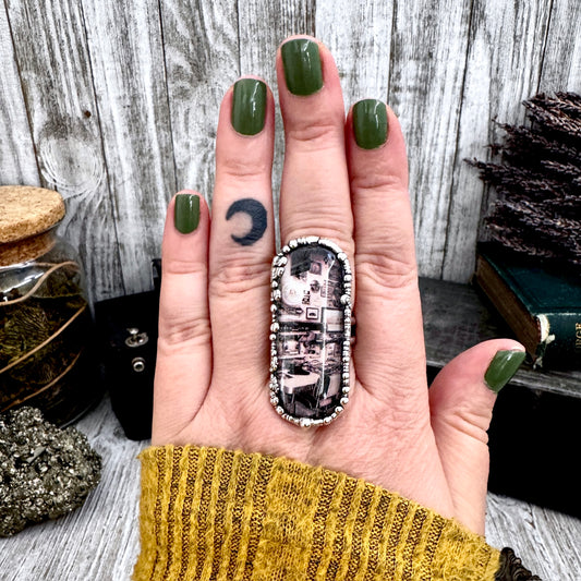 Road To Nowhere  - Vintage Diner Ring Fine Silver Size 9 / One of a Kind