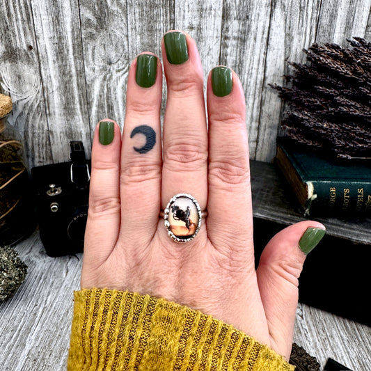 Road To Nowhere - Vintage Cowboy On Horse Ring Fine Silver Size 8 / One of a Kind