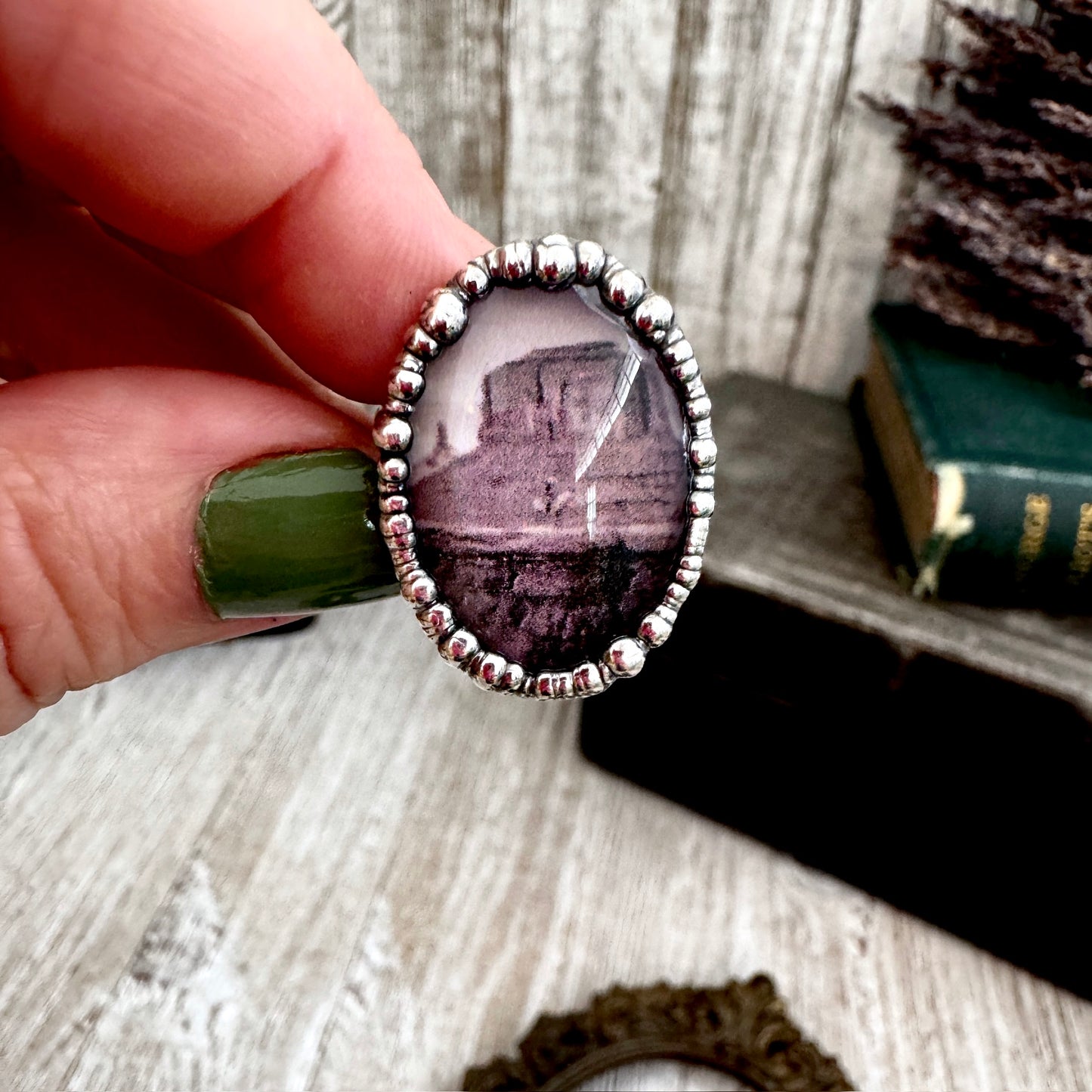 Road To Nowhere - Cowboy on Horse / Desert Ring Fine Silver Size 9.5 / One of a Kind