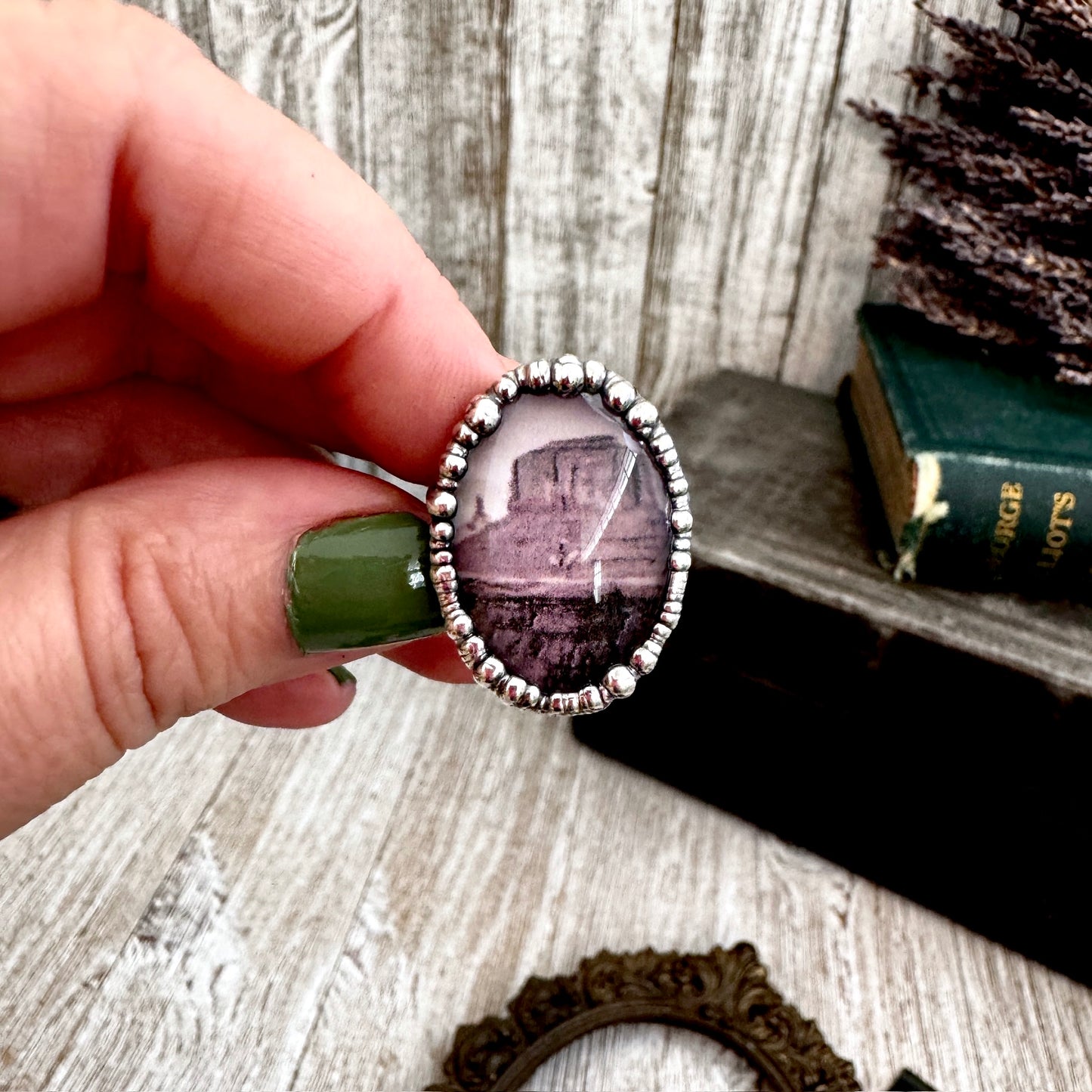 Road To Nowhere - Cowboy on Horse / Desert Ring Fine Silver Size 9.5 / One of a Kind