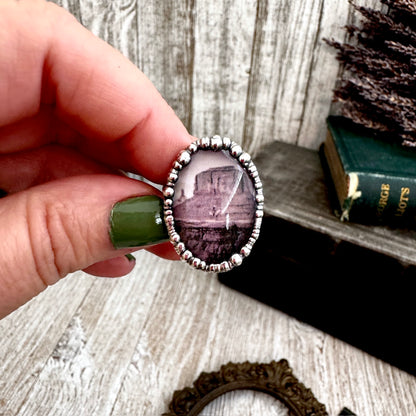 Road To Nowhere - Cowboy on Horse / Desert Ring Fine Silver Size 9.5 / One of a Kind