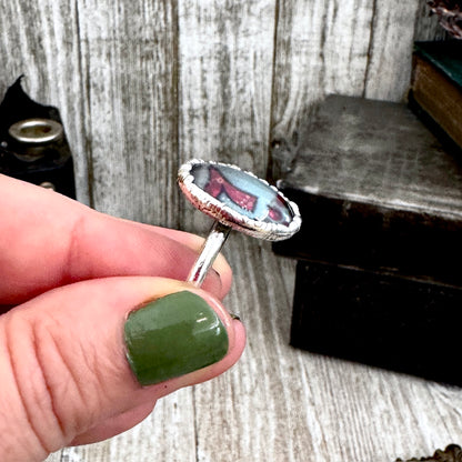 Road To Nowhere - Lucky Number 7 Slot Machine Ring Fine Silver Size 8.5 / One of a Kind