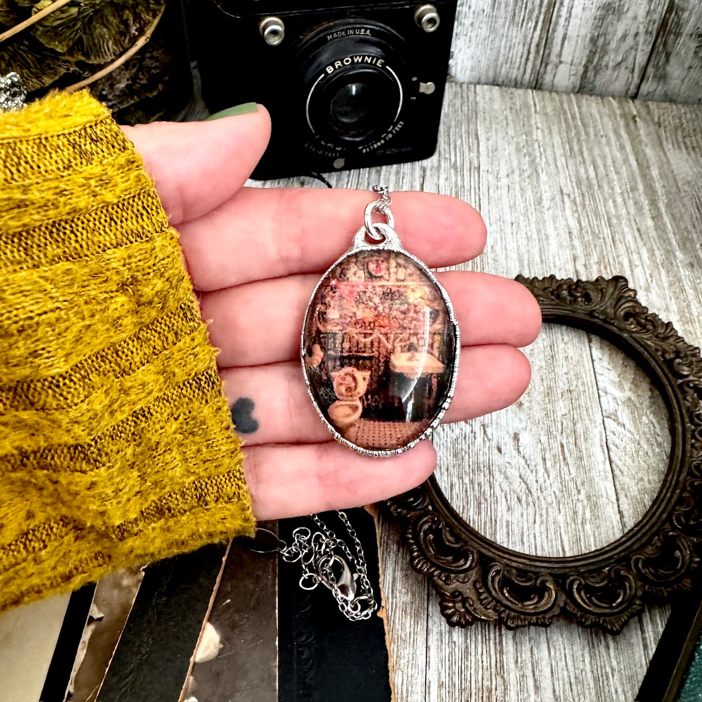 Road To Nowhere - Vintage Dive Bar Bathroom Graffiti Necklace Fine Silver - One of a Kind