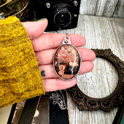 Road To Nowhere - Vintage Dive Bar Bathroom Graffiti Necklace Fine Silver - One of a Kind