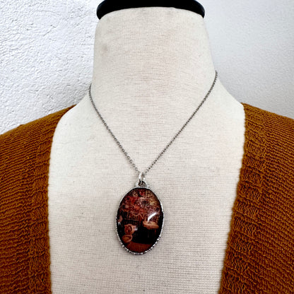 Road To Nowhere - Vintage Dive Bar Bathroom Graffiti Necklace Fine Silver - One of a Kind