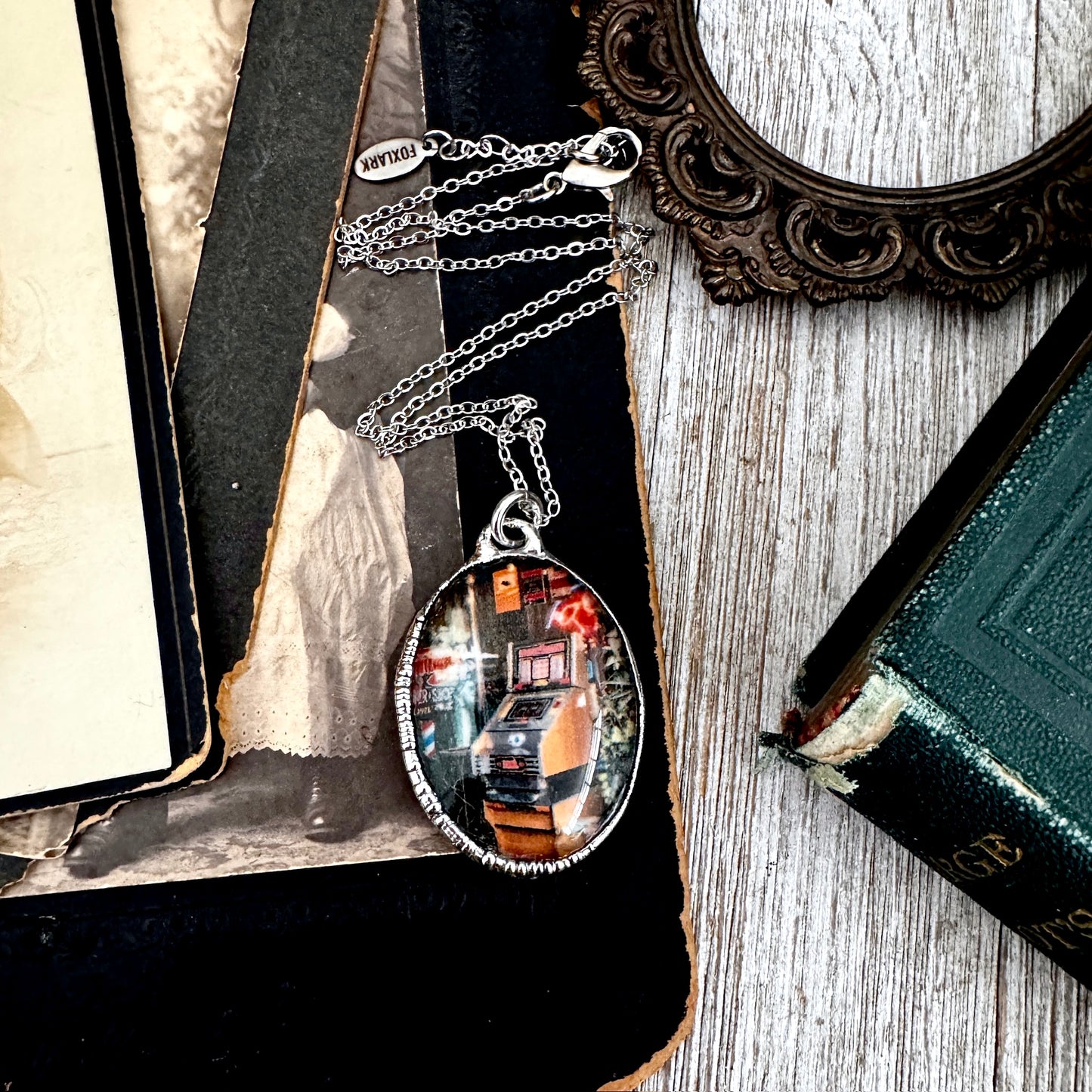 Road To Nowhere - Vintage Slot Machine Necklace Fine Silver - One of a Kind