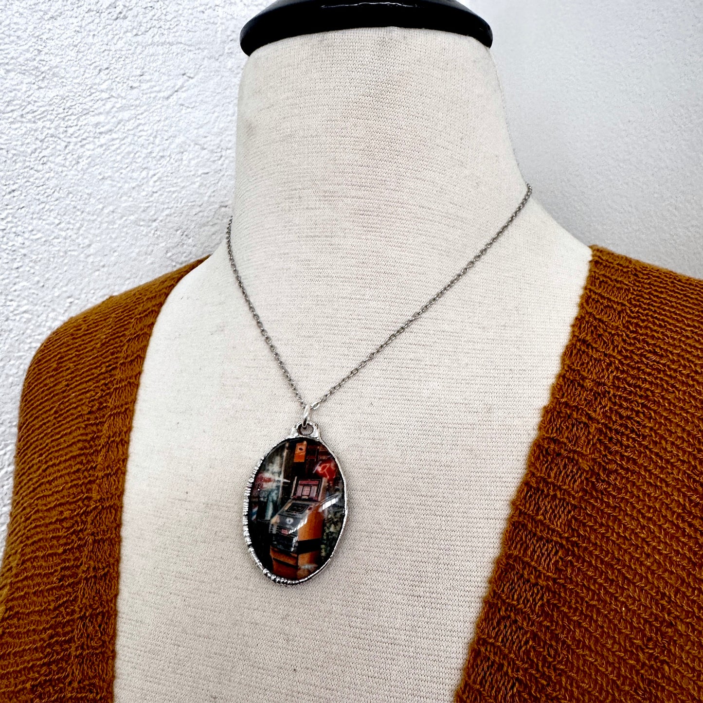 Road To Nowhere - Vintage Slot Machine Necklace Fine Silver - One of a Kind