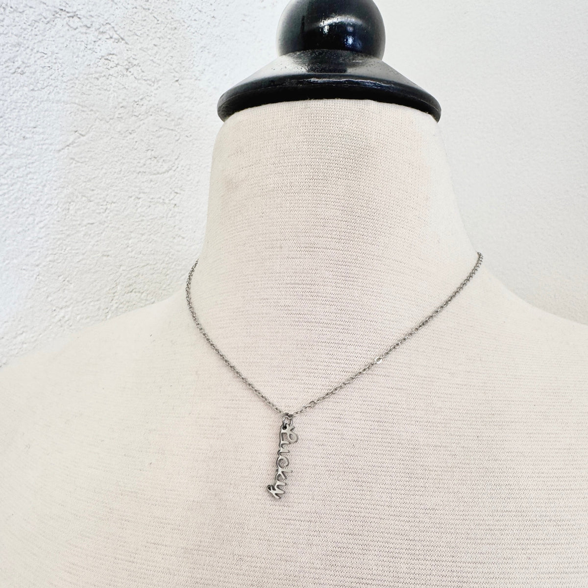Lucky Charm stainless steel pendant necklace from the Lucky Charm Bar at Foxlark
