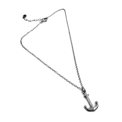 Anchor Charm stainless steel pendant necklace from the Lucky Charm Bar at Foxlark