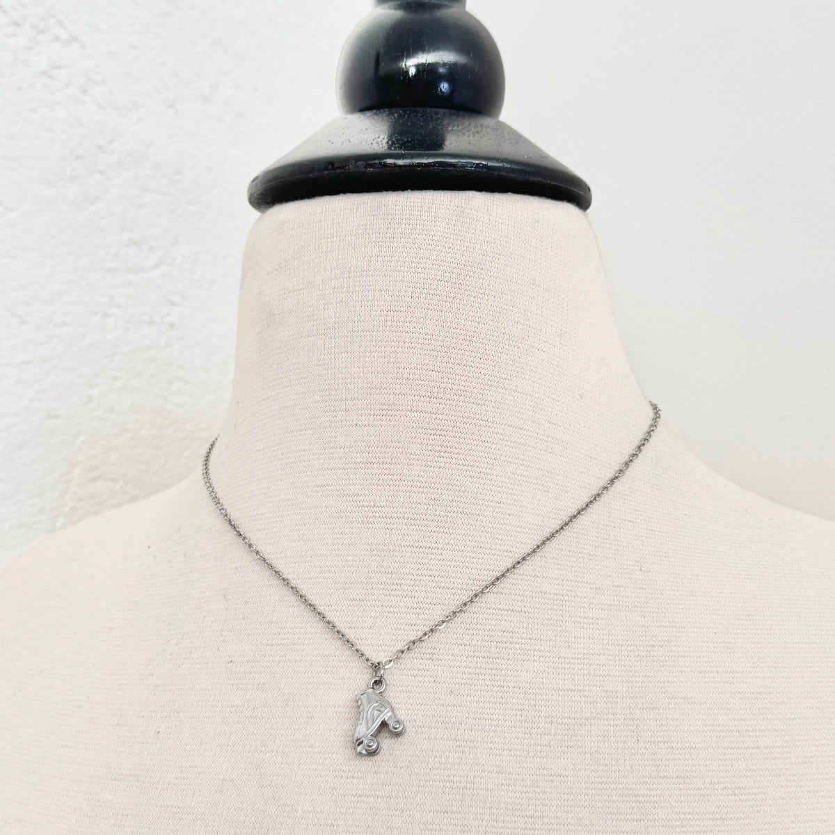 Roller Skate Charm stainless steel pendant necklace from the Lucky Charm Bar at Foxlark