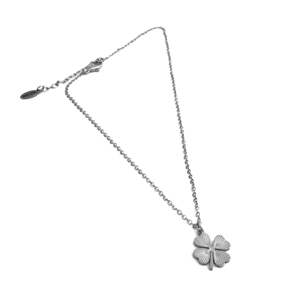 Four Leaf Clover Charm stainless steel lucky pendant necklace from the Lucky Charm Bar at Foxlark
