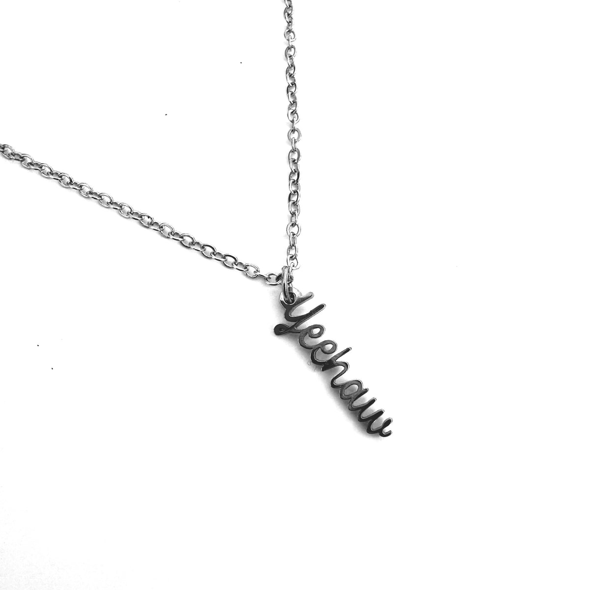 Yeehaw Charm stainless steel western pendant necklace from the Lucky Charm Bar at Foxlark