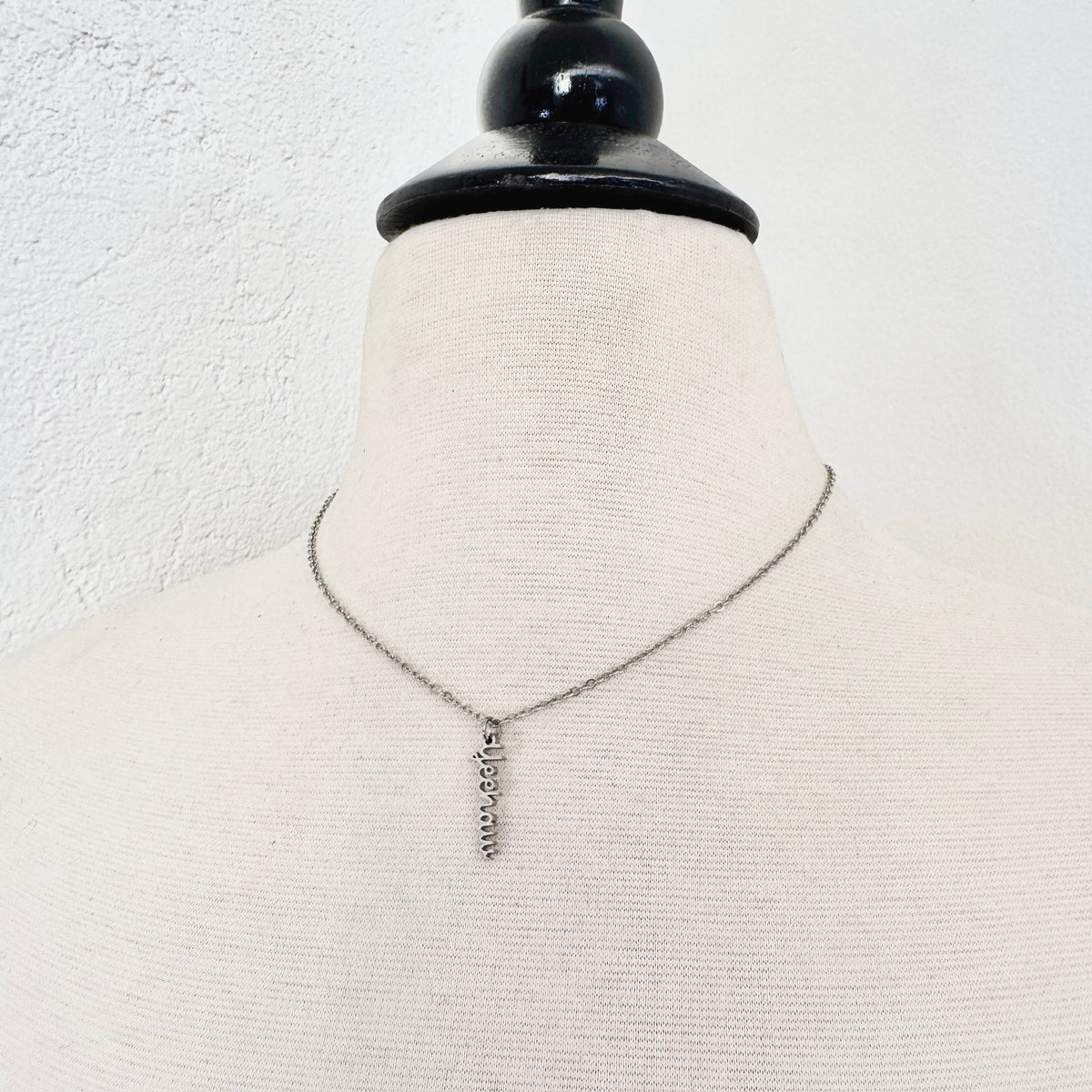 Yeehaw Charm stainless steel western pendant necklace from the Lucky Charm Bar at Foxlark