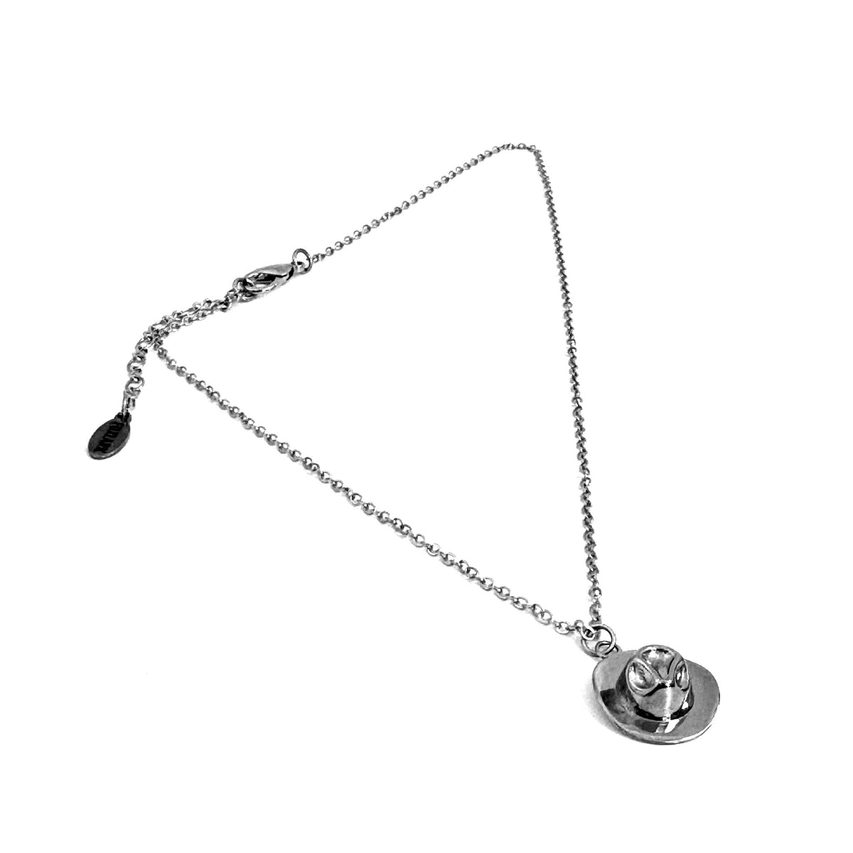 Cowboy Hat Charm stainless steel western pendant necklace from the Lucky Charm Bar at Foxlark