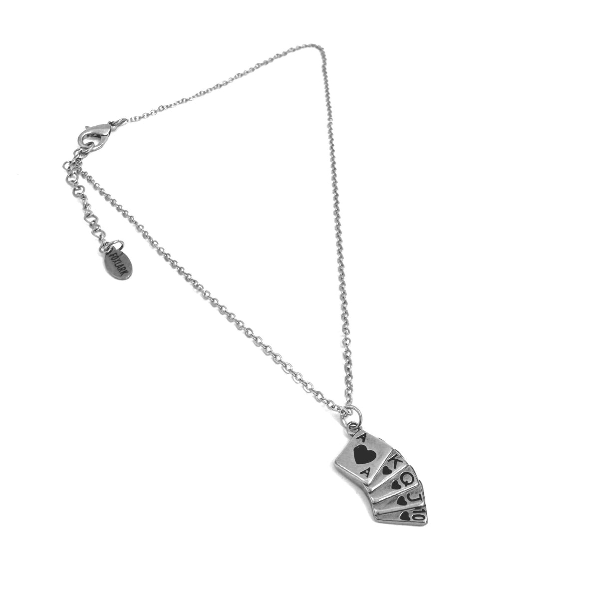 Playing Cards Charm stainless steel pendant necklace from the Lucky Charm Bar at Foxlark