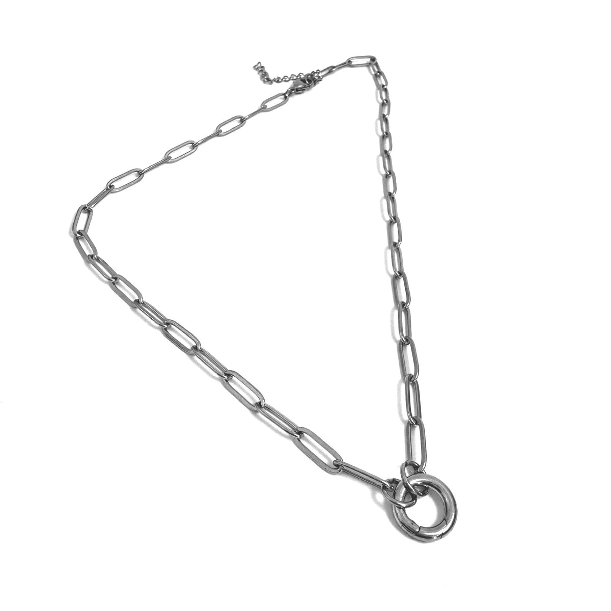 The Everyone's Obsessed Charm Collector Necklace - Paperclip Carabiner Chain from the Lucky Charm Bar by Foxlark