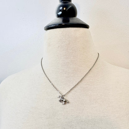 Western Horse Charm stainless steel pendant necklace from the Lucky Charm Bar at Foxlark