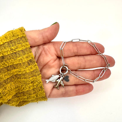 The Load-It-Up Charm Collector Bracelet - Paperclip Carabiner Chain from the Lucky Charm Bar by Foxlark