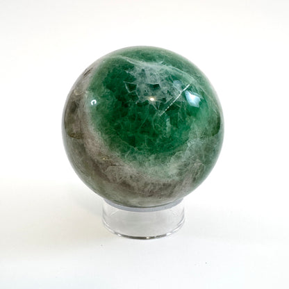 Large Green Fluorite Crystal Ball / FoxlarkCrystals