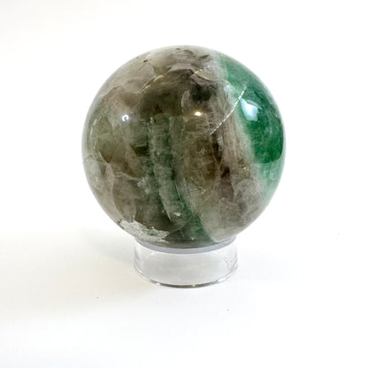 Large Green Fluorite Crystal Ball / FoxlarkCrystals