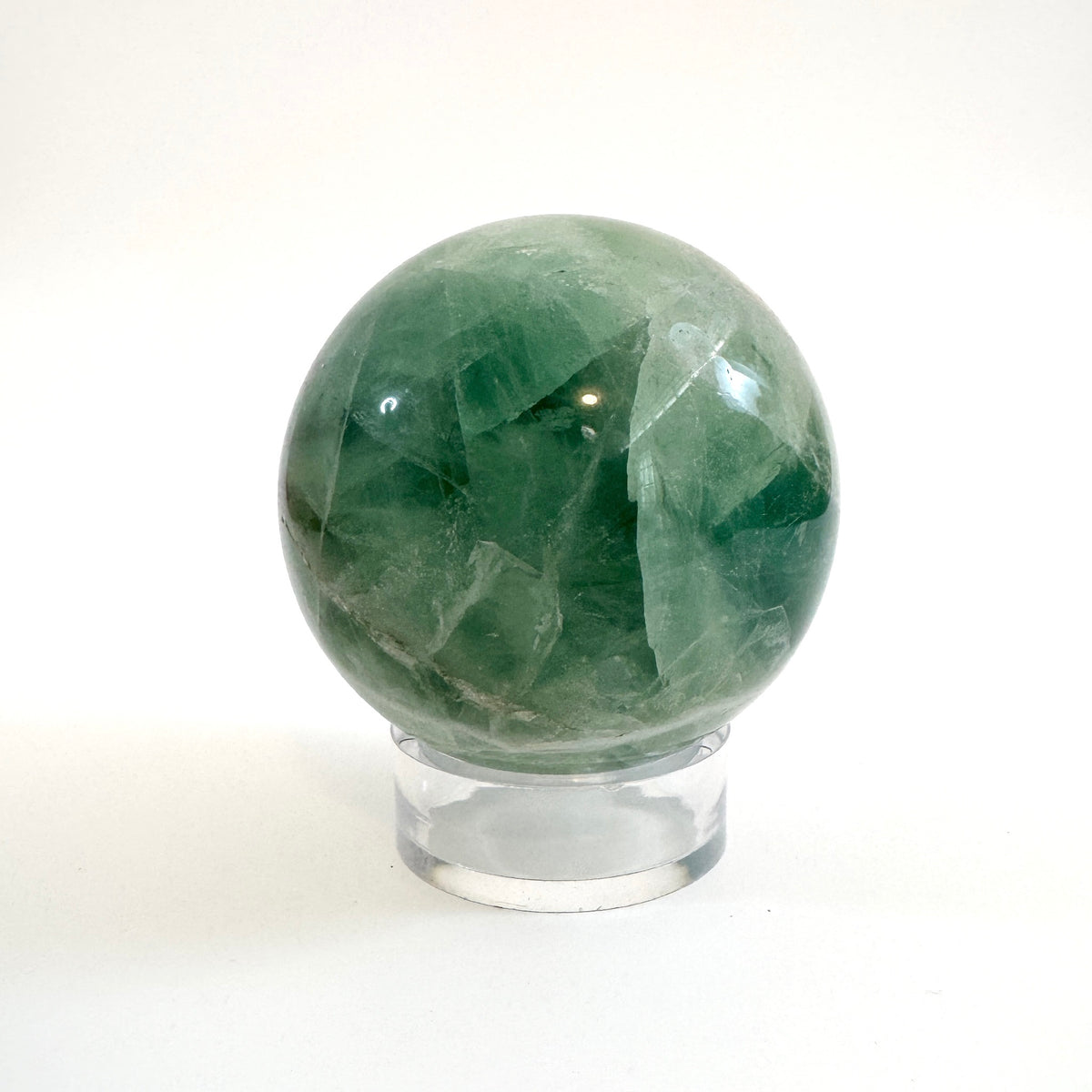 Large Green Fluorite Crystal Ball / FoxlarkCrystals