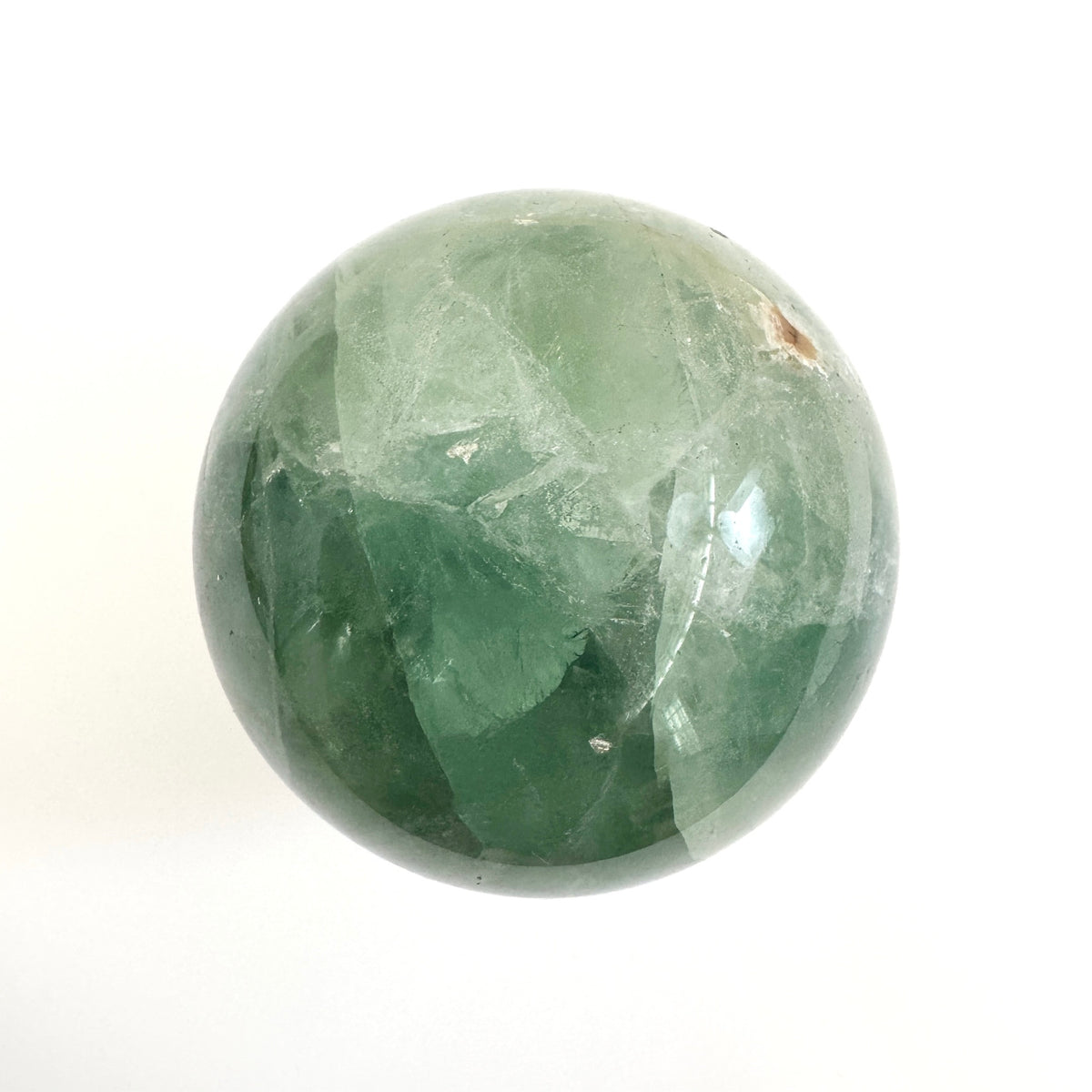 Large Green Fluorite Crystal Ball / FoxlarkCrystals