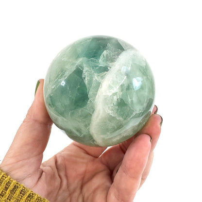 Large Green Fluorite Crystal Ball / FoxlarkCrystals