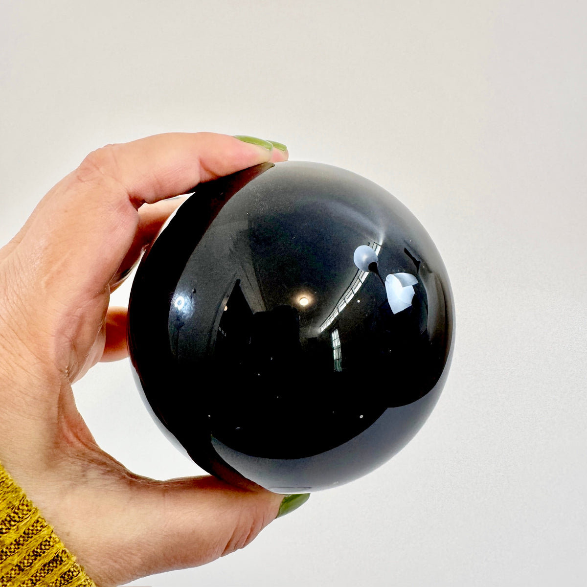 Large Black Obsidian Crystal Ball / FoxlarkCrystals