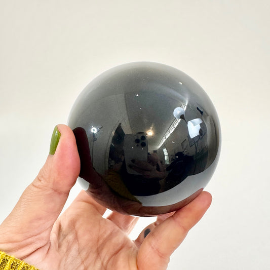 Large Black Obsidian Crystal Ball / FoxlarkCrystals