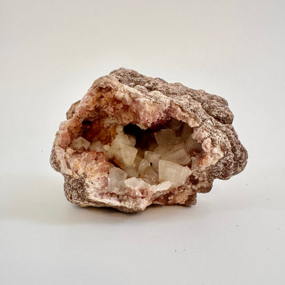 Pink Geode With Calcite / FoxlarkCrystals