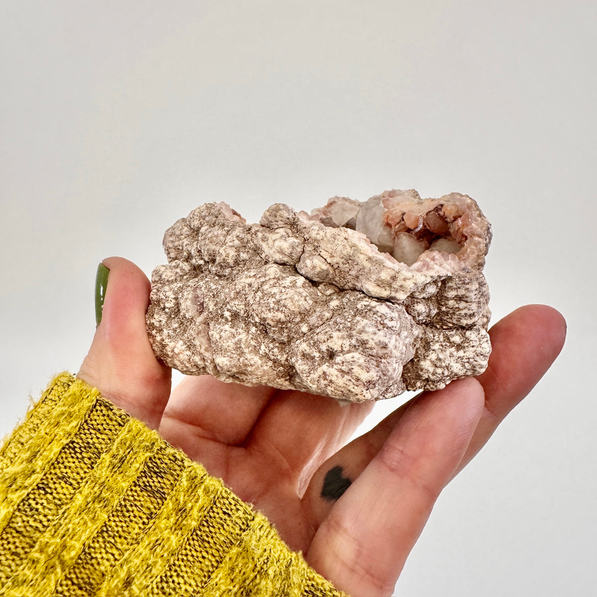 Pink Geode With Calcite / FoxlarkCrystals