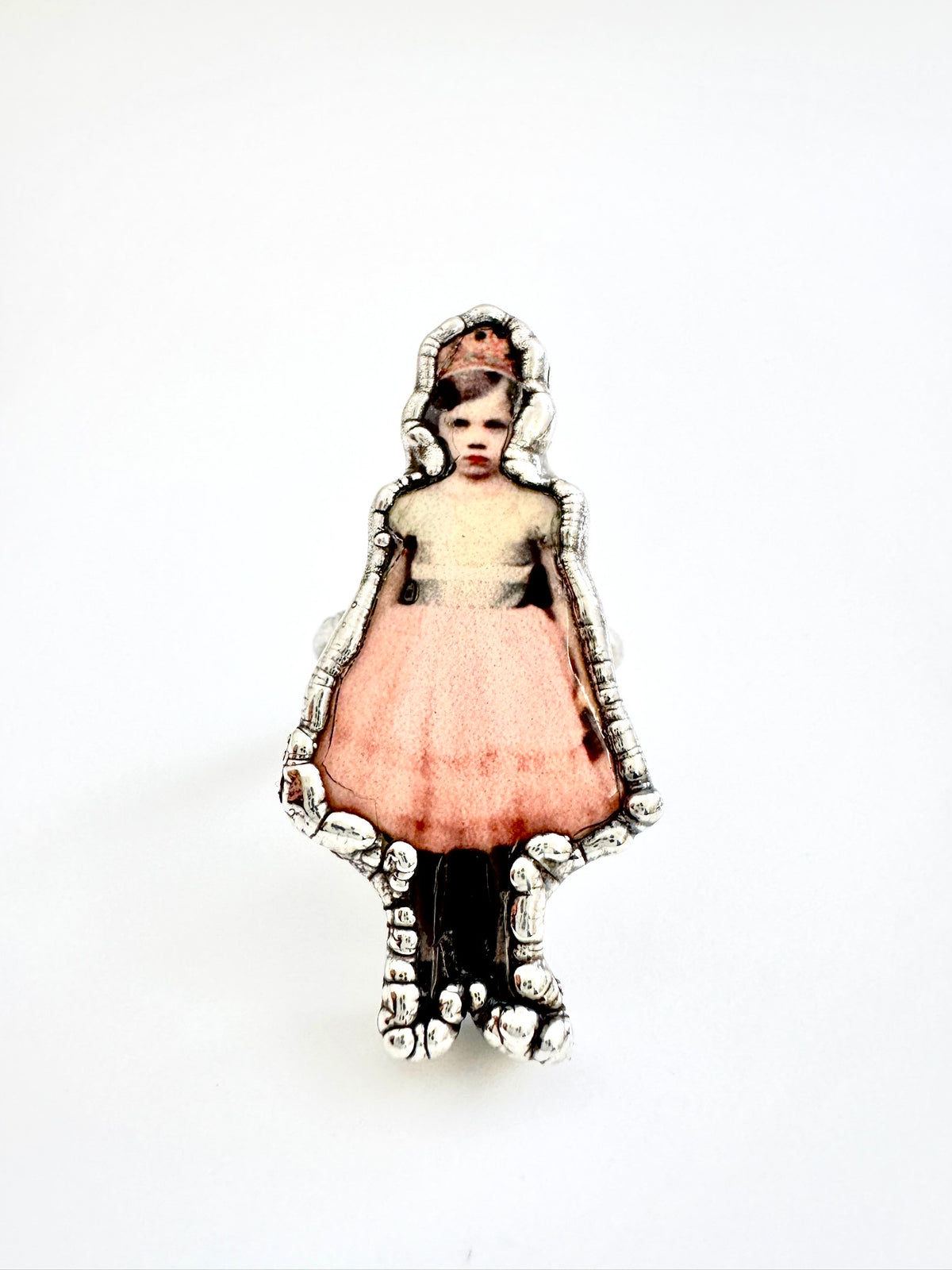 Pink Party Girls Statement Ring – Fine Silver, Sizes 7, 7.5, 8.5 | The Weirdlings Collection