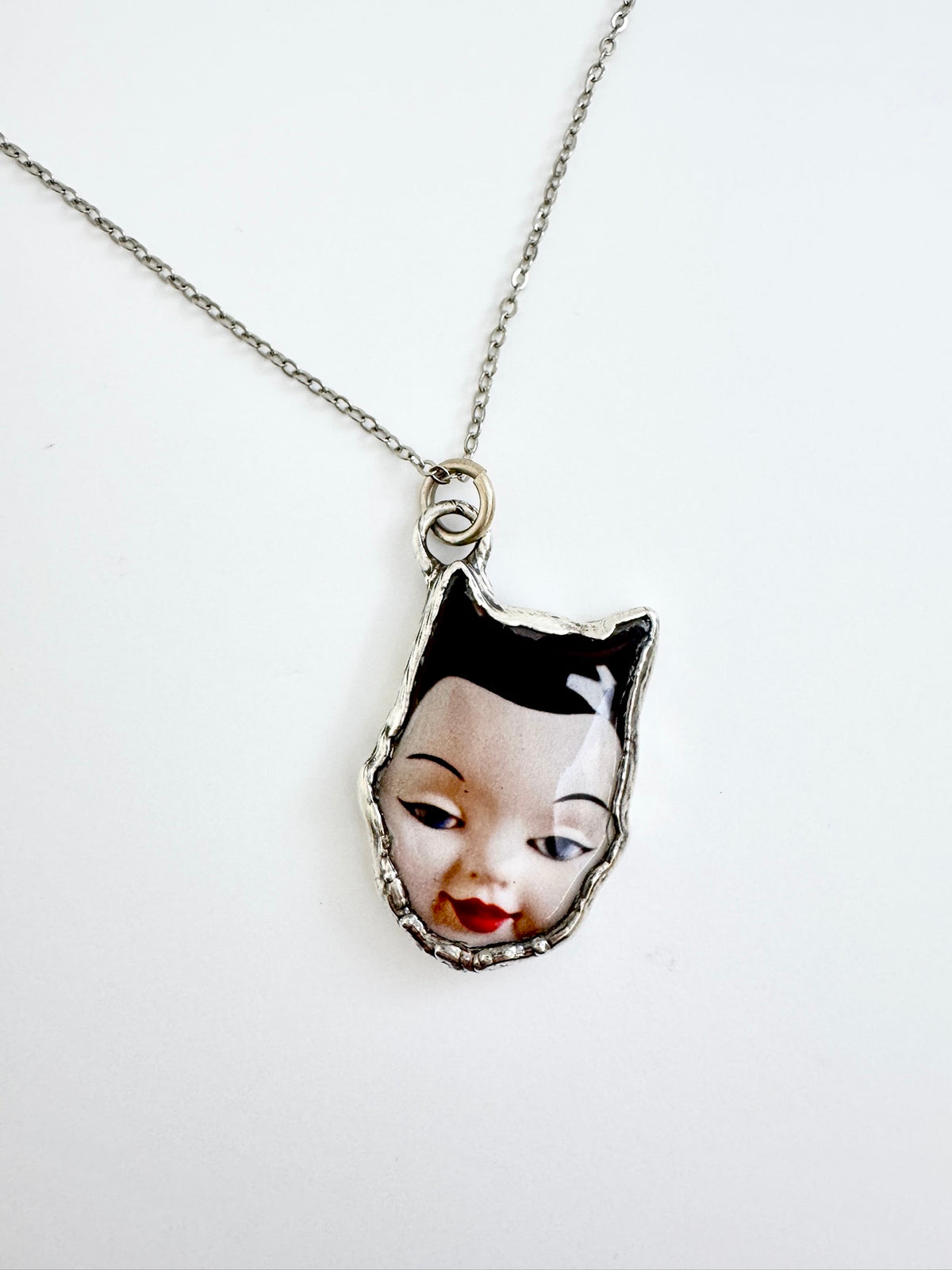 The Weirdlings Collection - Doll Head Necklace | Fine Silver