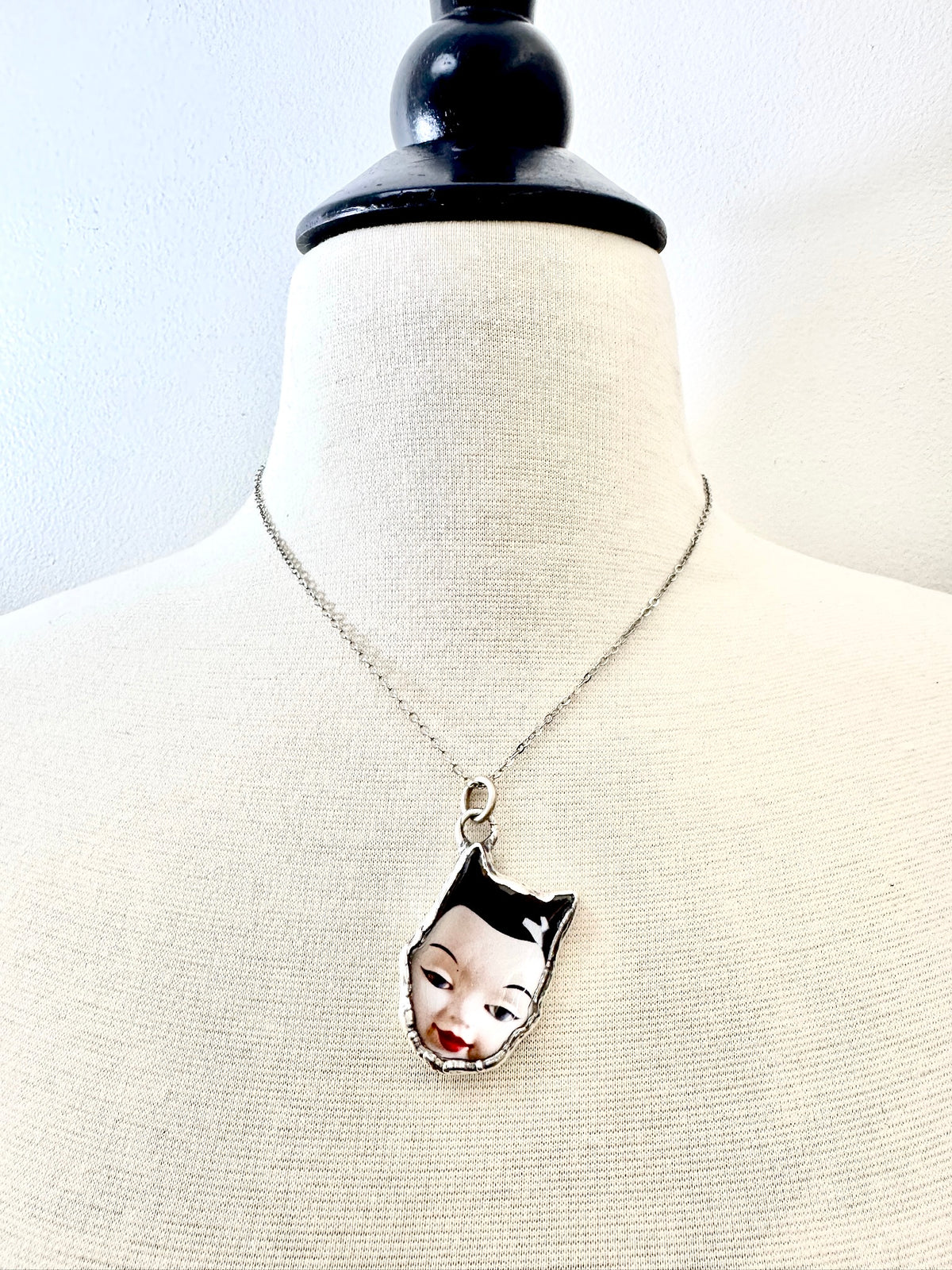 The Weirdlings Collection - Doll Head Necklace | Fine Silver