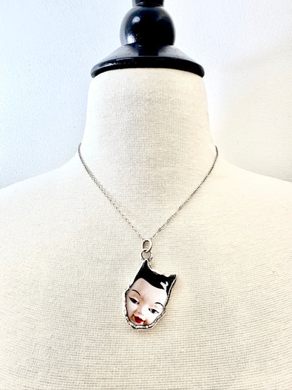 The Weirdlings Collection - Doll Head Necklace | Fine Silver