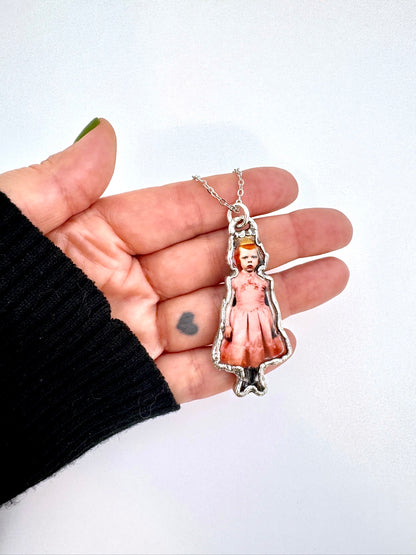 The Weirdlings Collection - Pink Party Girl Necklace | Fine Silver