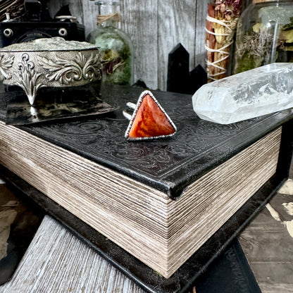 Spiny Oyster Ring Fine Silver Size 9 / Foxlark Collection - One of a Kind