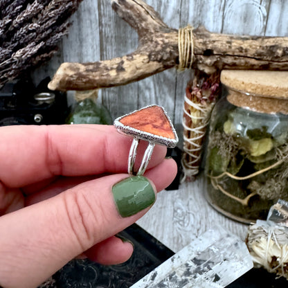 Spiny Oyster Ring Fine Silver Size 9 / Foxlark Collection - One of a Kind