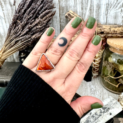 Spiny Oyster Ring Fine Silver Size 9 / Foxlark Collection - One of a Kind