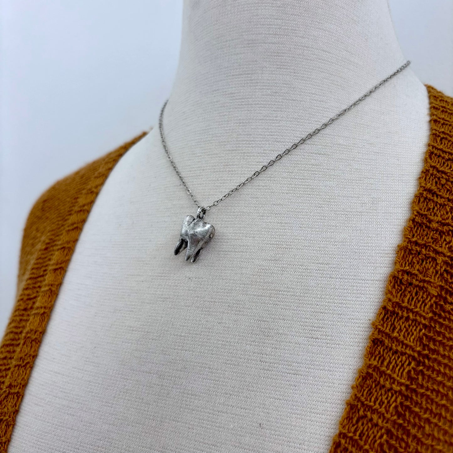 Silver Tooth Necklace Fine Silver / Foxlark Collection - One of a Kind