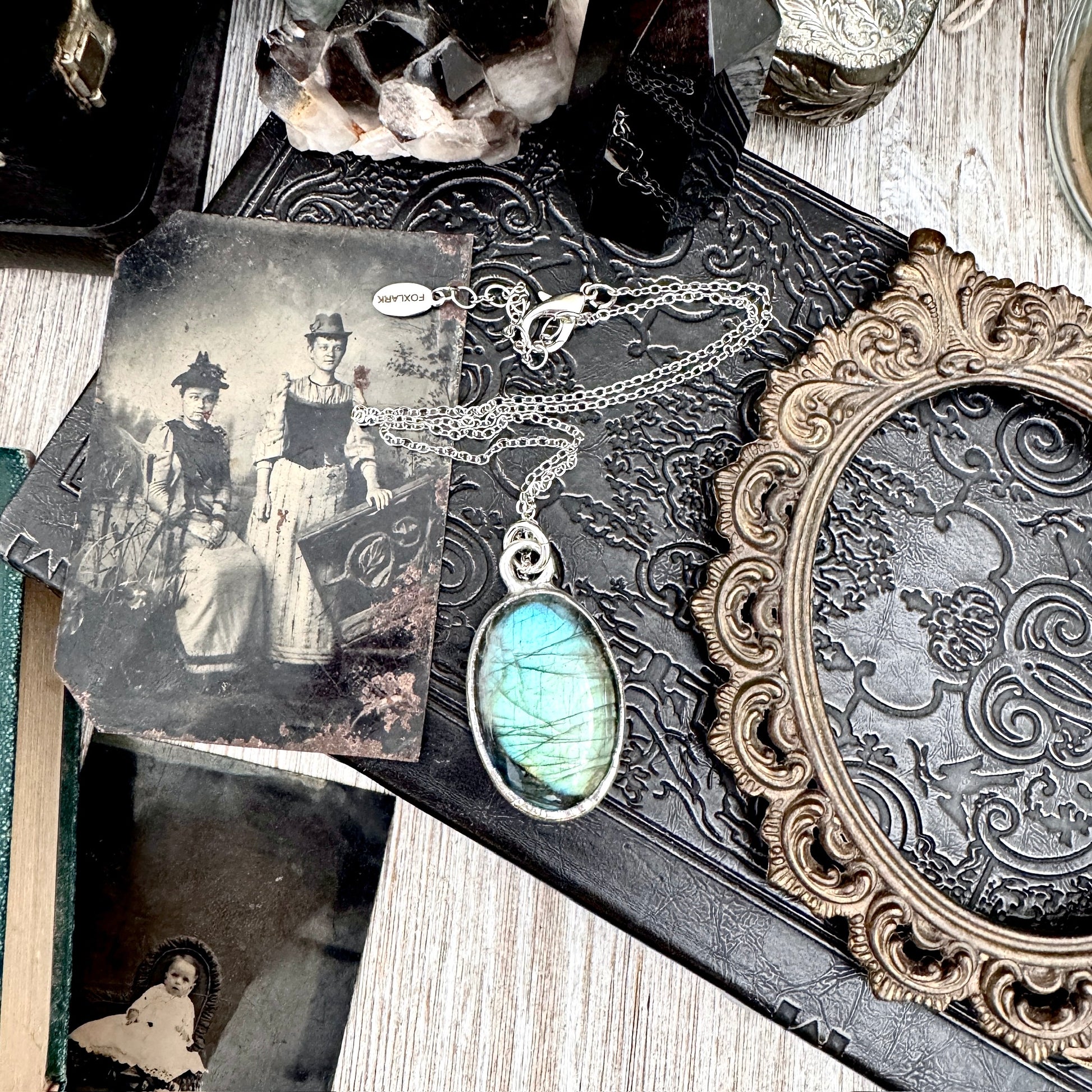 Blue Labradorite Necklace in Fine Silver / Foxlark Collection - One of a Kind FOXLARK