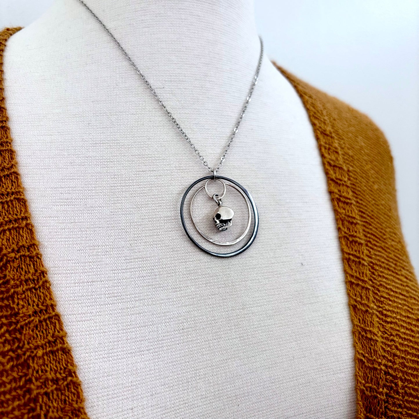 Human Skull Talisman Necklace / Talisman Collection-Sterling Silver