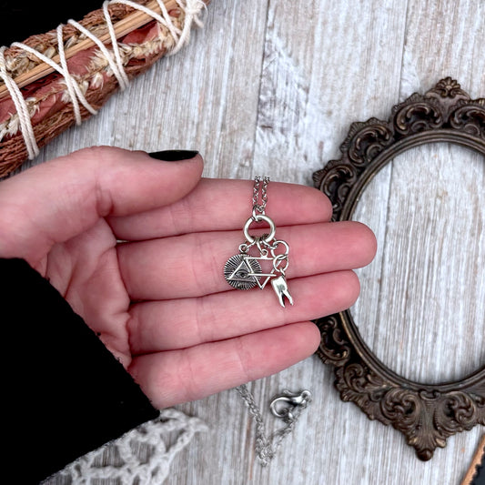 Multi Charm Talisman Necklace / Talisman Collection-Sterling Silver