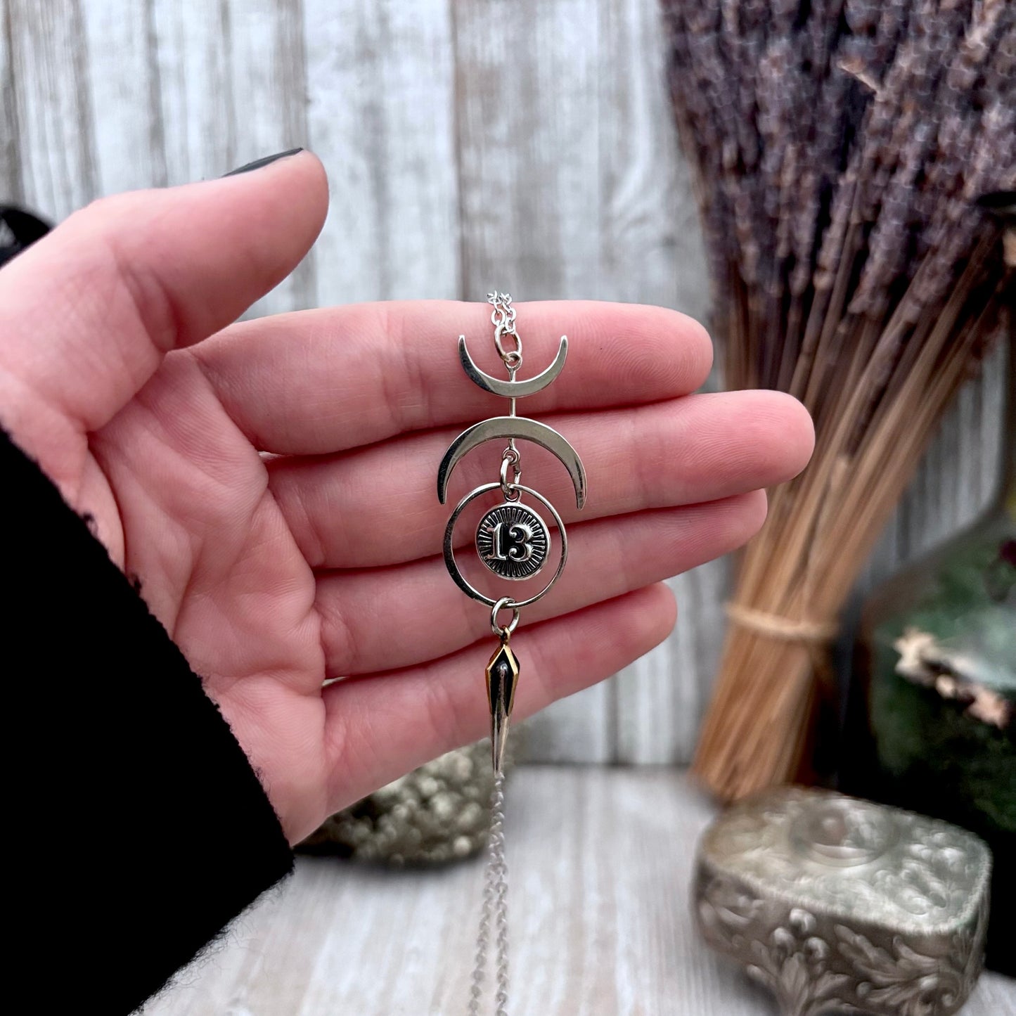 Thirteen Moon Talisman Necklace / Talisman Collection-Sterling Silver