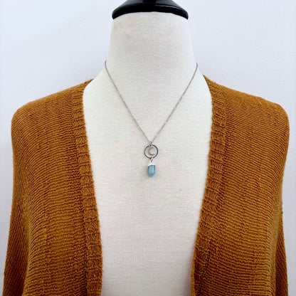 Aventurine Moon Talisman Necklace / Talisman Collection-Sterling Silver